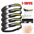KDULIT Powerful Induction COB LED Headlamp USB Rechargeable Head Torch with Built-in Battery Outdoor Camping Fishing Headlight