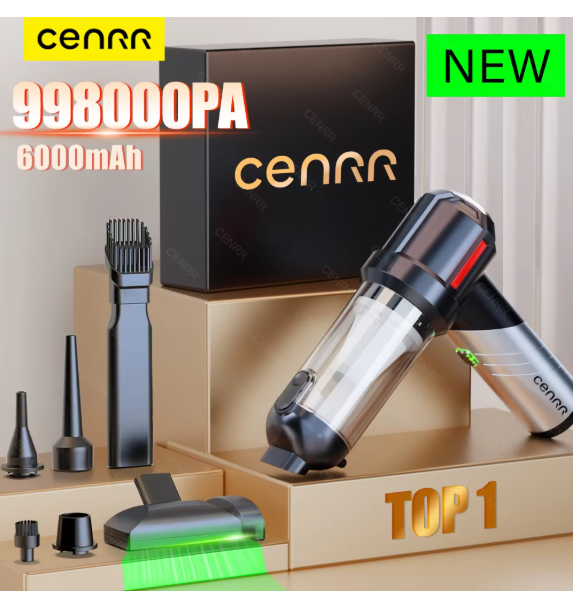 CENRR 998000PA Car Vacuum Cleaner Mini Cordless Powerful Wireless Car Cleaner HandHeld Portable Vacuum Cleaner Home Appliance