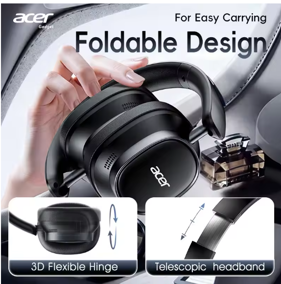 H3S -56dB Adaptive ANC Over Ear Headphone Hi-Res LDAC Spatial Sound Wireless Earphone Bluetooth 6.0 Dual Driver 102H Headset