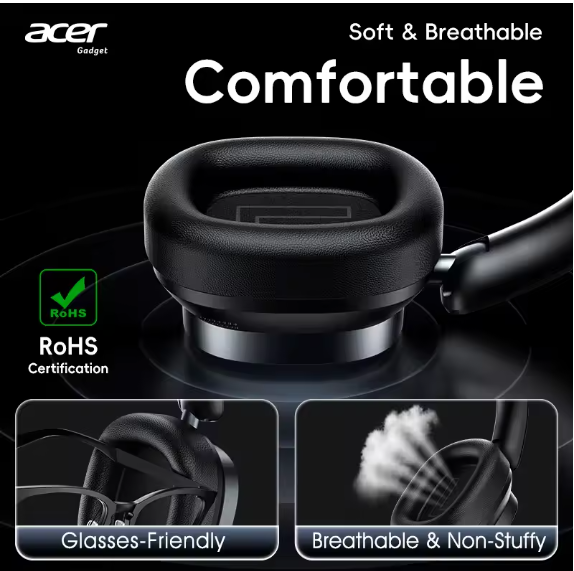 H3S -56dB Adaptive ANC Over Ear Headphone Hi-Res LDAC Spatial Sound Wireless Earphone Bluetooth 6.0 Dual Driver 102H Headset
