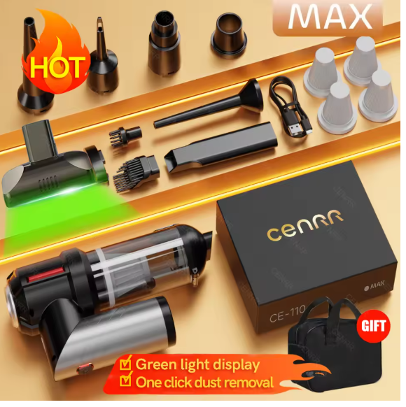 CENRR 998000PA Car Vacuum Cleaner Mini Cordless Powerful Wireless Car Cleaner HandHeld Portable Vacuum Cleaner Home Appliance