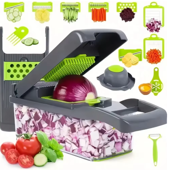 Multifunctional Vegetable Chopper Handle Food Grate Food Chopper Vegetable Slicer Dicer Cut 14/16 in 1 Kitchen Items Cocina
